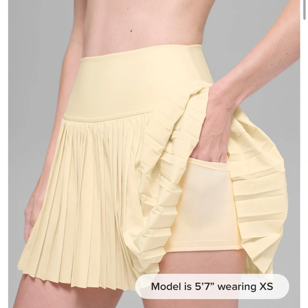 Alo Grand Slam Skirt -candlelight yellow